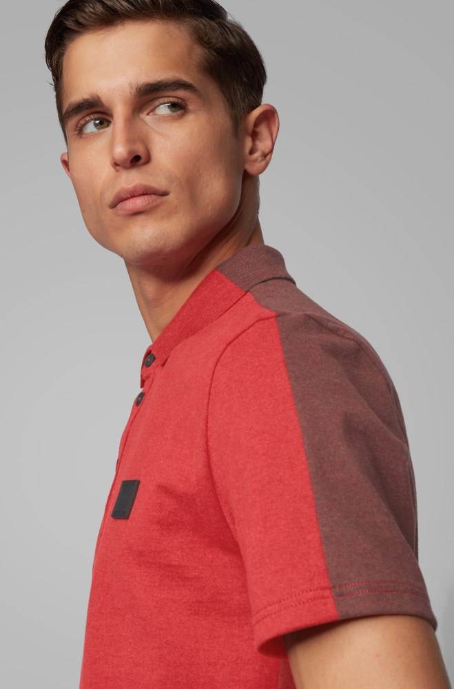 Hugo Boss Colour-block polo shirt Rød | WWWxMw9A