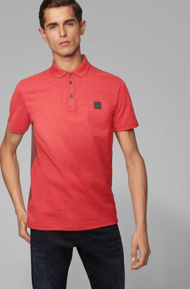 Hugo Boss Colour-block polo shirt Rød | WWWxMw9A