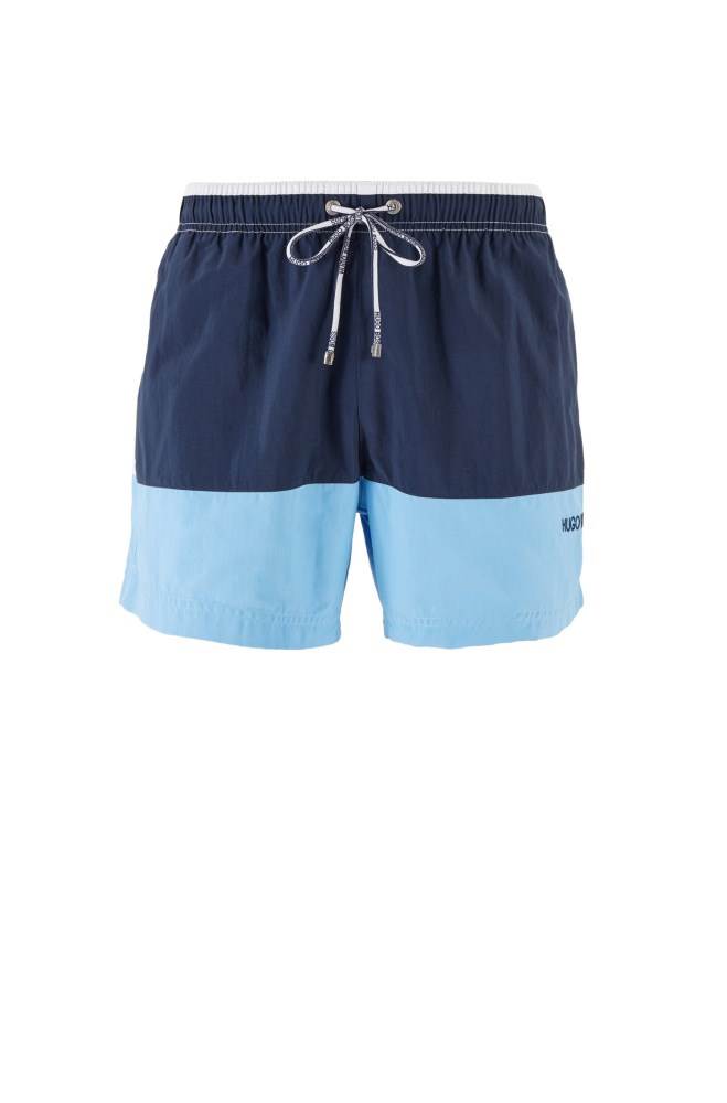 Hugo Boss Colour-block swim shorts Lyse Blå | 1E3W2TQl