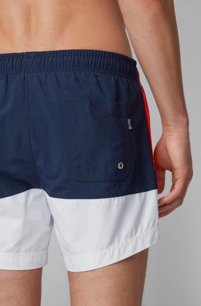 Hugo Boss Colour-block swim shorts Lyse Oransje | s6AQZwPf