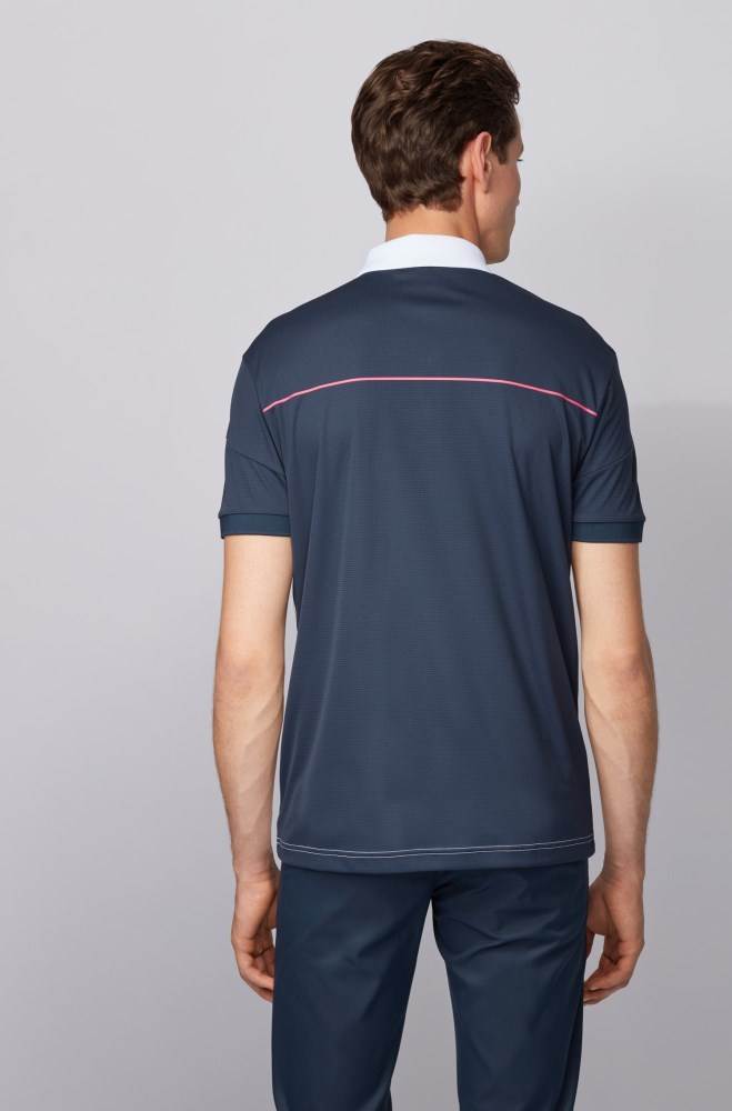 Hugo Boss Colour-blocked polo shirt Hvite | dwFfc4q5