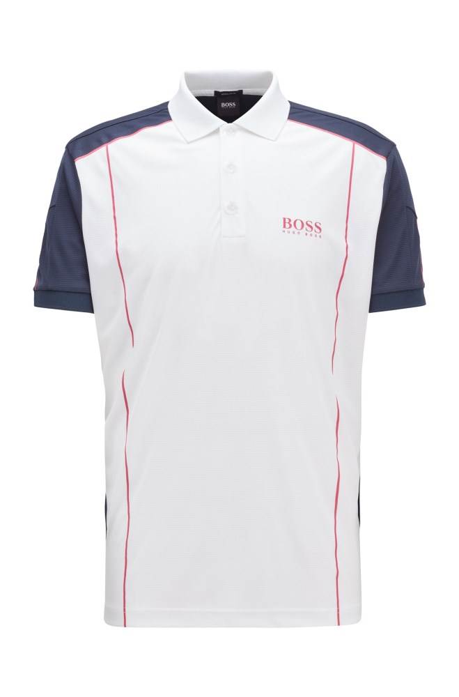 Hugo Boss Colour-blocked polo shirt Hvite | dwFfc4q5