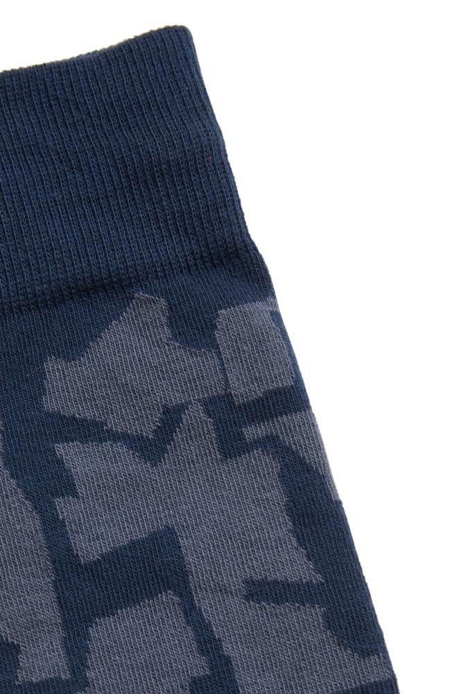 Hugo Boss Combed cotton-blend socks Mørke Blå | 32Jjf4yD