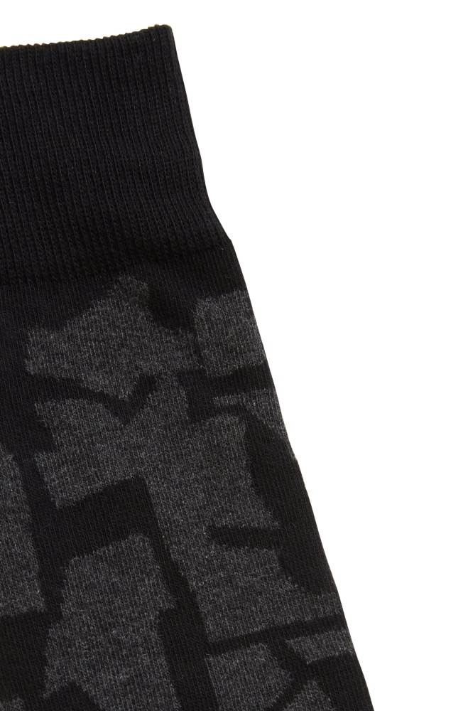 Hugo Boss Combed cotton-blend socks Svarte | T6lxedCo