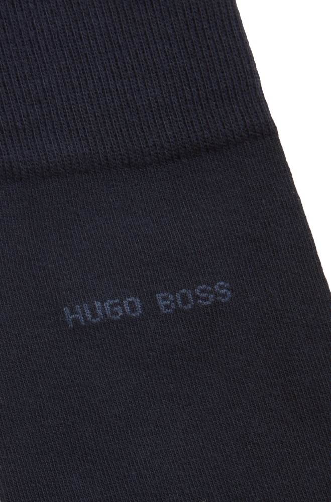 Hugo Boss Combed sustainable-cotton socks Mørke Blå | TYt2oiwc