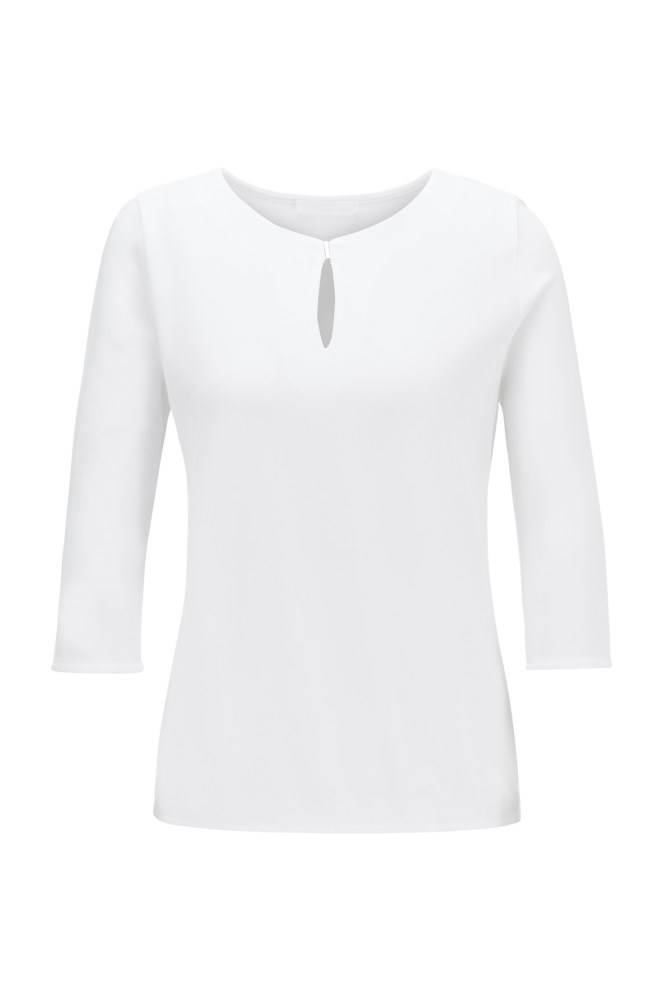 Hugo Boss Crepe jersey top Hvite | dddtzWSJ