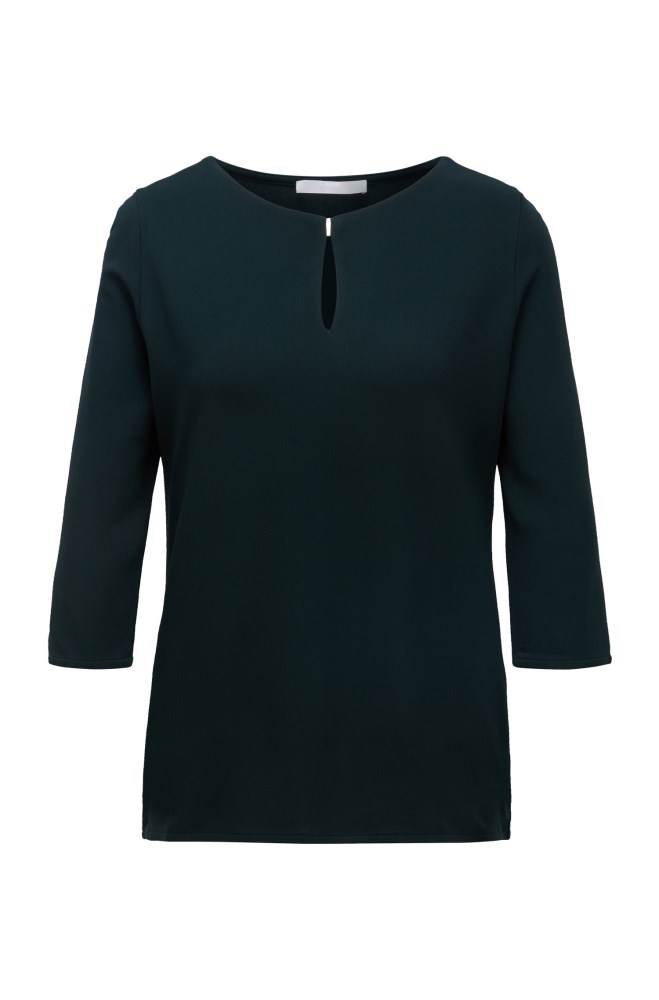 Hugo Boss Crepe jersey top Mørke Grønn | T6shfggh