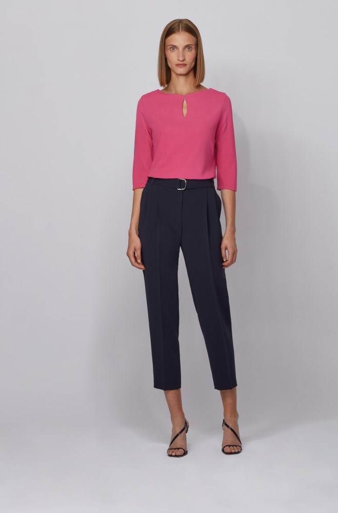 Hugo Boss Crepe jersey top Rosa | w0VQJV65