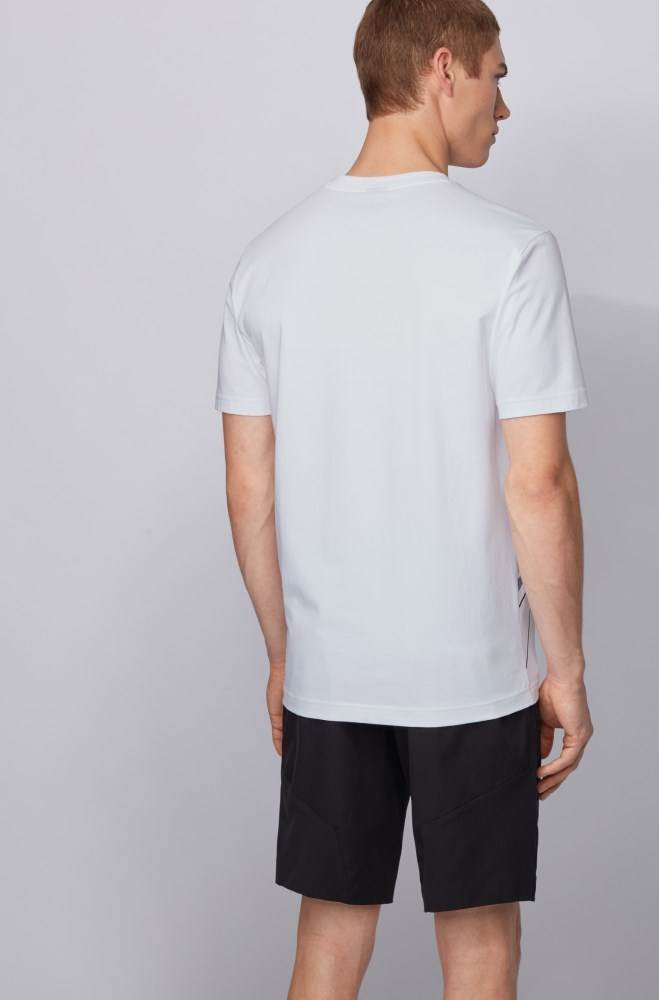 Hugo Boss Crew-neck T-shirt Hvite | 9todbbJF