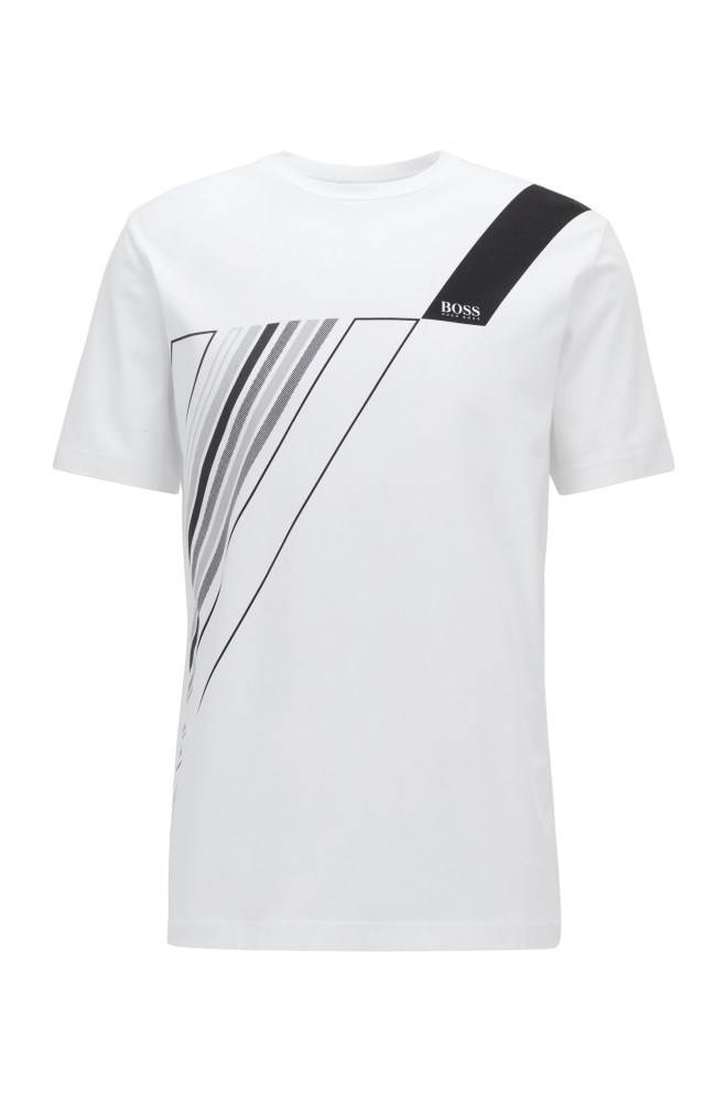 Hugo Boss Crew-neck T-shirt Hvite | 9todbbJF