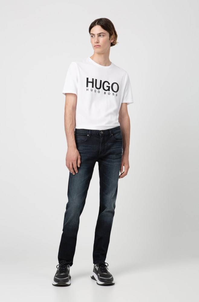 Hugo Boss Crew-neck T-shirt Hvite | M8dm3A9o