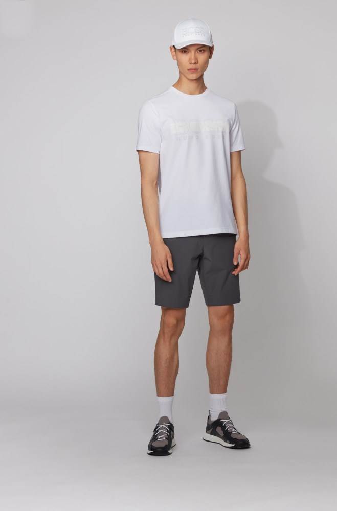 Hugo Boss Crew-neck T-shirt Hvite | TPeeh4dR