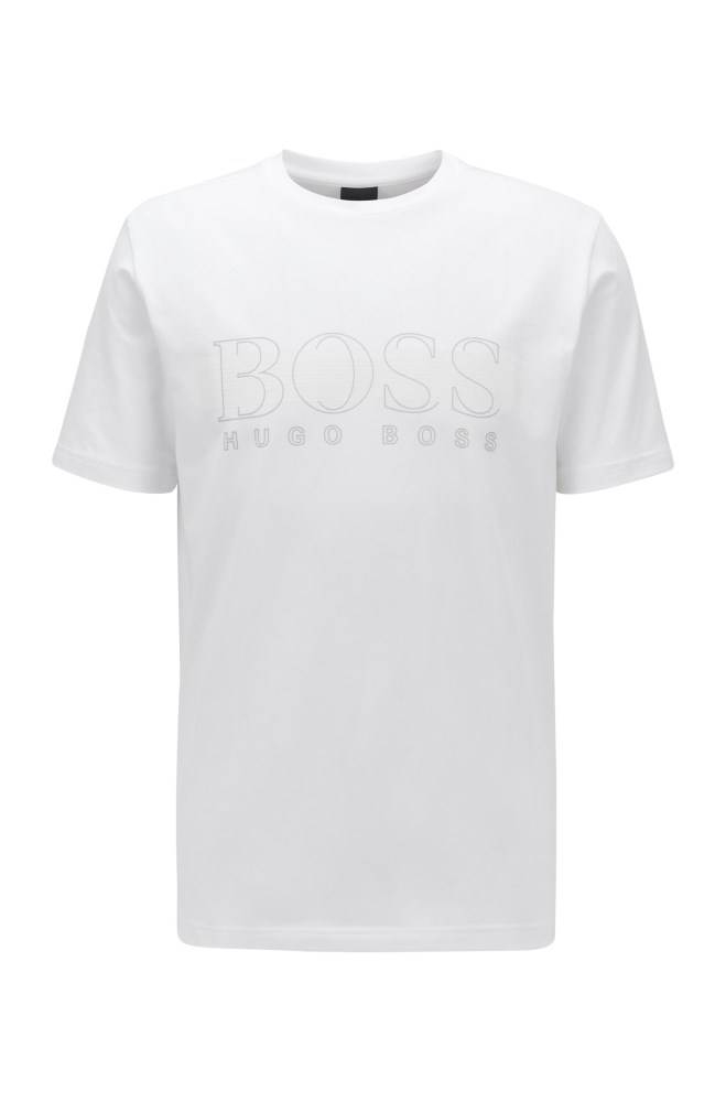 Hugo Boss Crew-neck T-shirt Hvite | TPeeh4dR