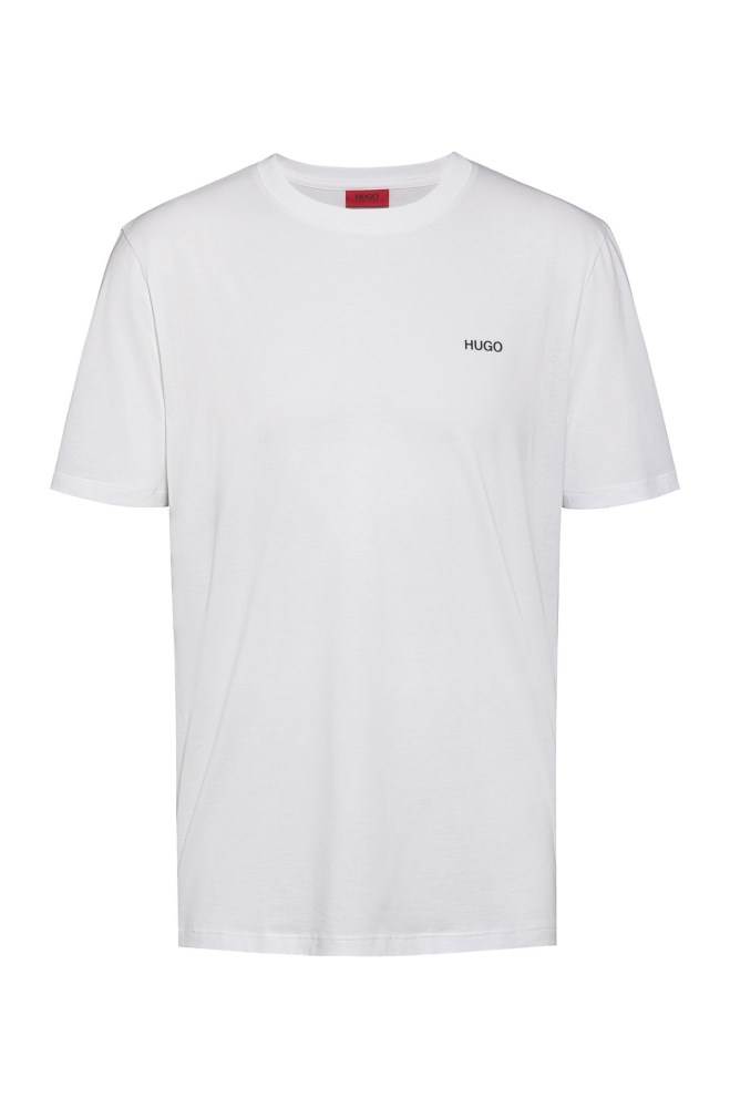 Hugo Boss Crew-neck T-shirt Hvite | UUUgtEEJ