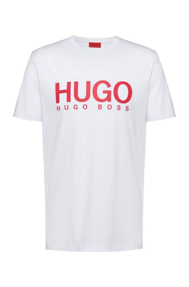 Hugo Boss Crew-neck T-shirt Hvite | wHckYrOa