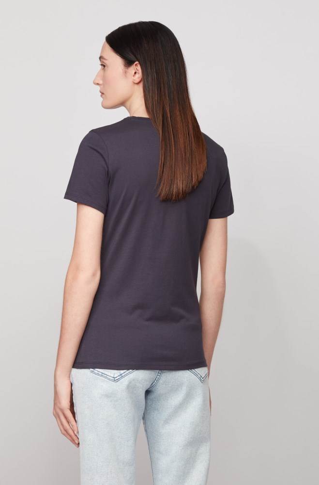 Hugo Boss Crew-neck T-shirt Lyse Blå | ggTq1ubw