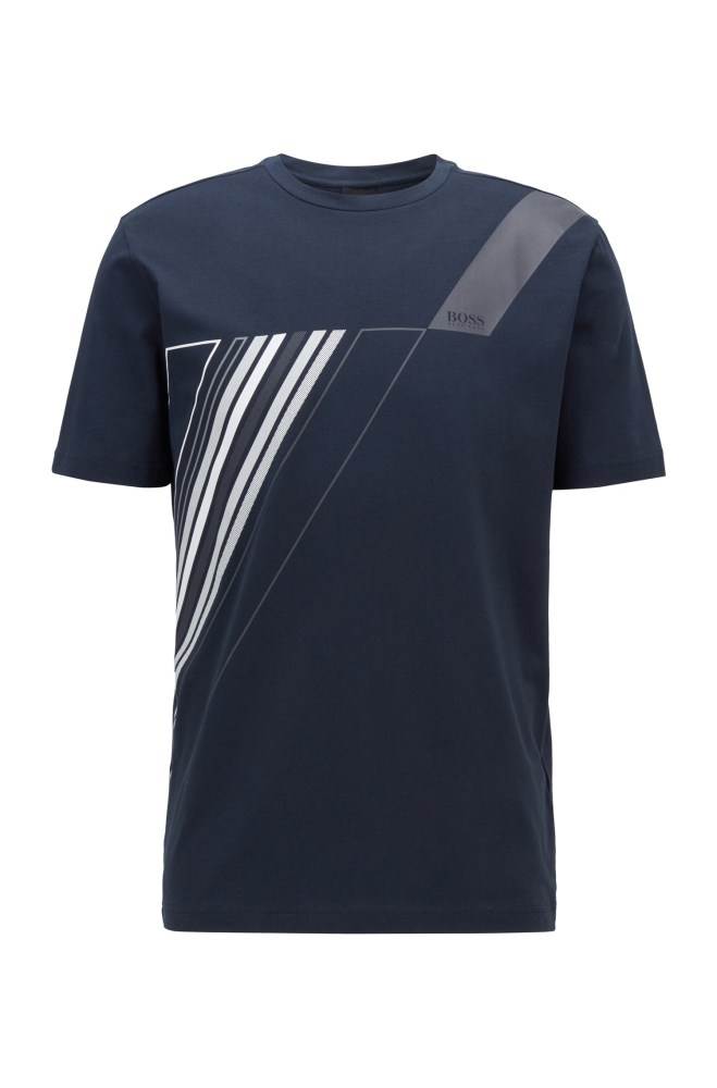 Hugo Boss Crew-neck T-shirt Mørke Blå | 1hN9YJG9