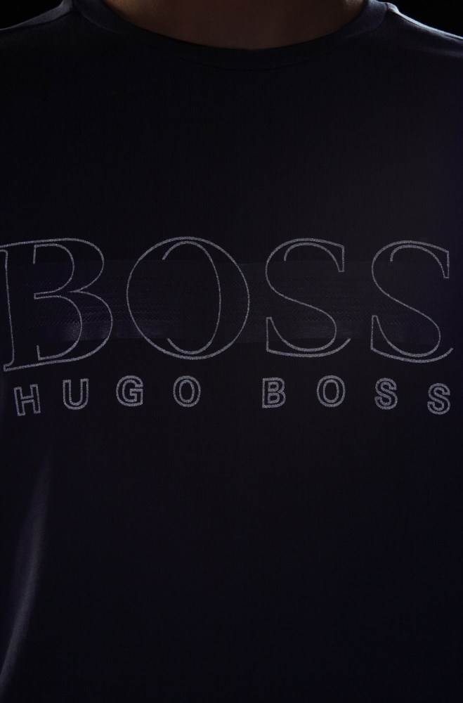 Hugo Boss Crew-neck T-shirt Mørke Blå | hfIOcSFe