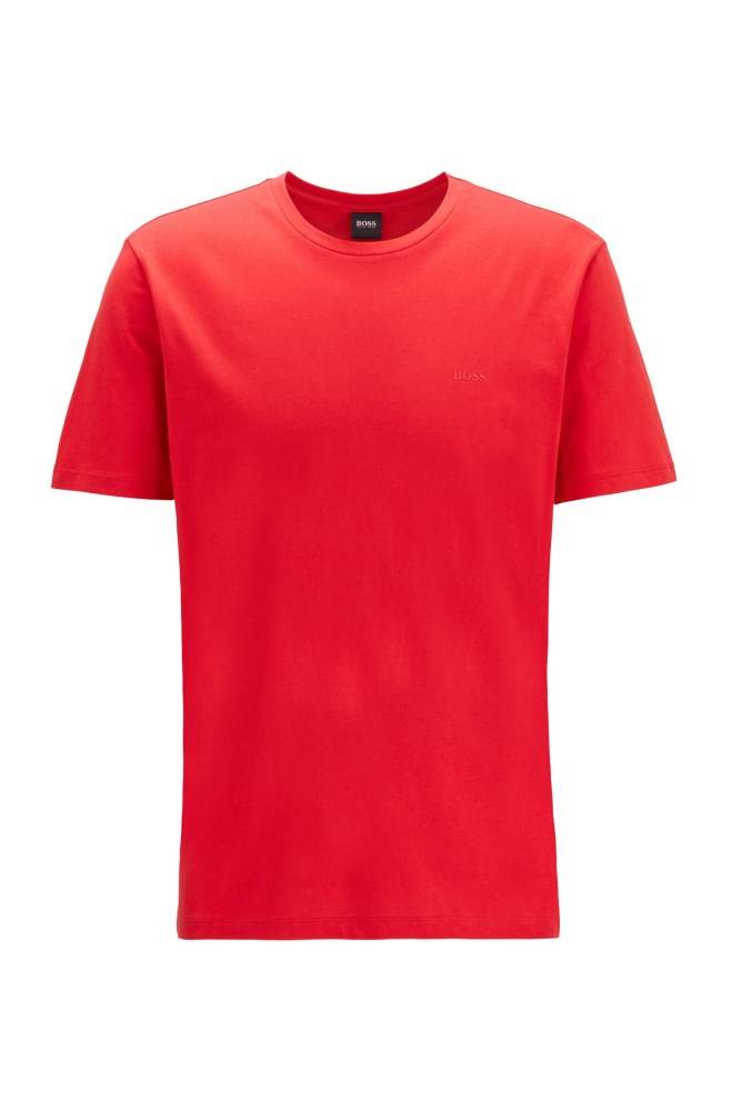 Hugo Boss Crew-neck T-shirt Rød | sywC7er9