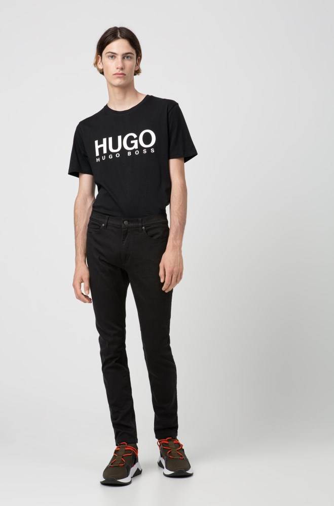 Hugo Boss Crew-neck T-shirt Svarte | hig8mDHB