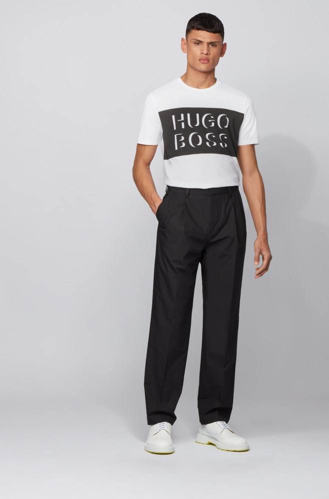 Hugo Boss Crew-neck T-shirt Svarte | s4DZcmtB