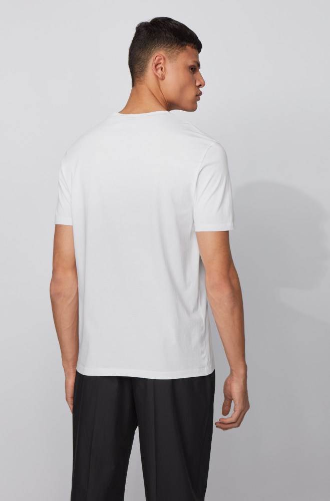 Hugo Boss Crew-neck T-shirt Svarte | s4DZcmtB