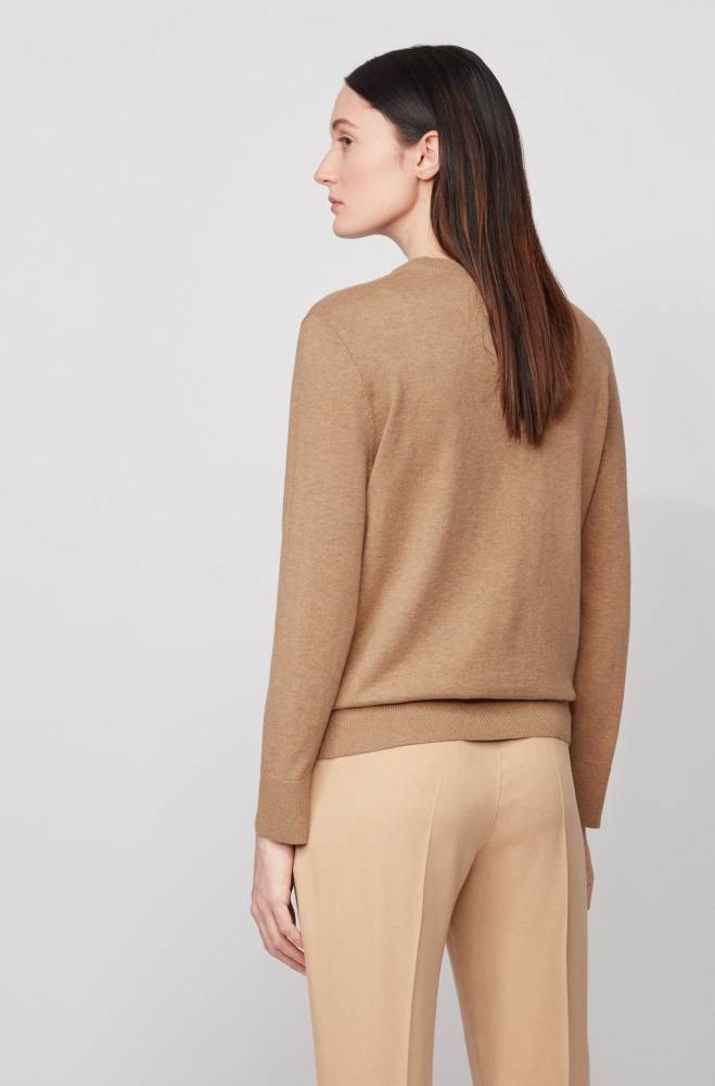 Hugo Boss Crew-neck sweater Beige | p6VrI8K7