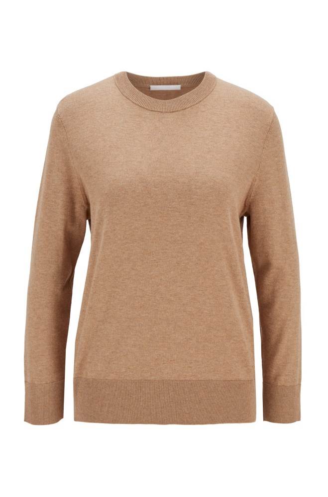 Hugo Boss Crew-neck sweater Beige | p6VrI8K7