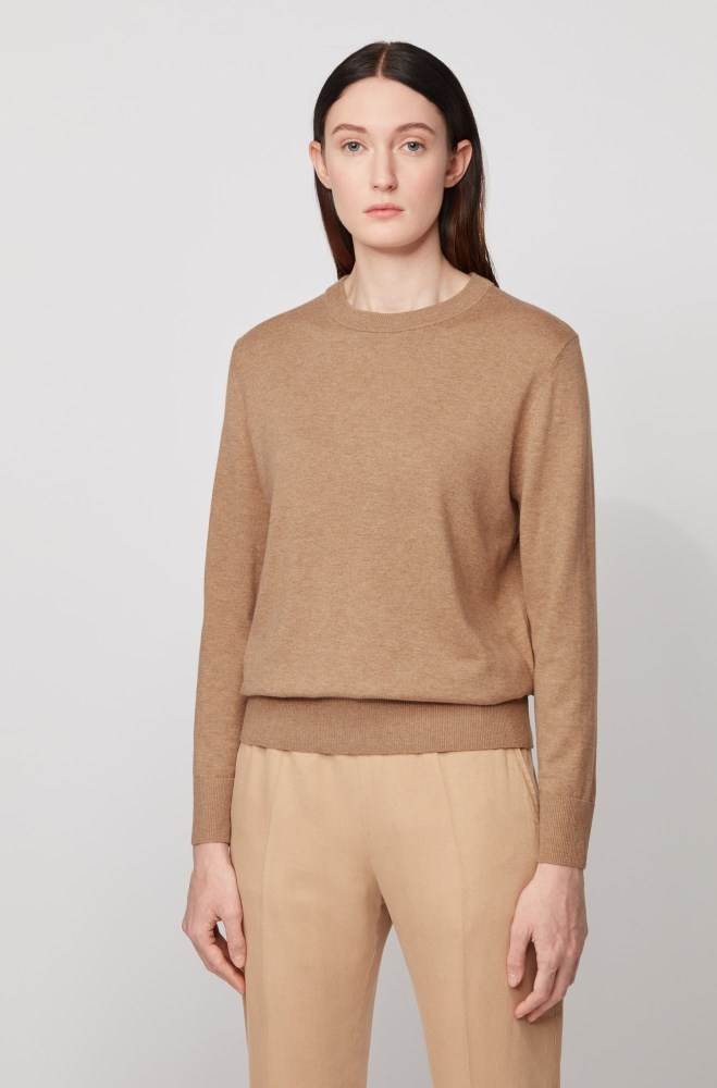 Hugo Boss Crew-neck sweater Beige | p6VrI8K7