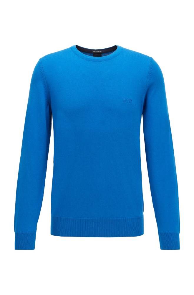 Hugo Boss Crew-neck sweater Blå | 7zAq765Y