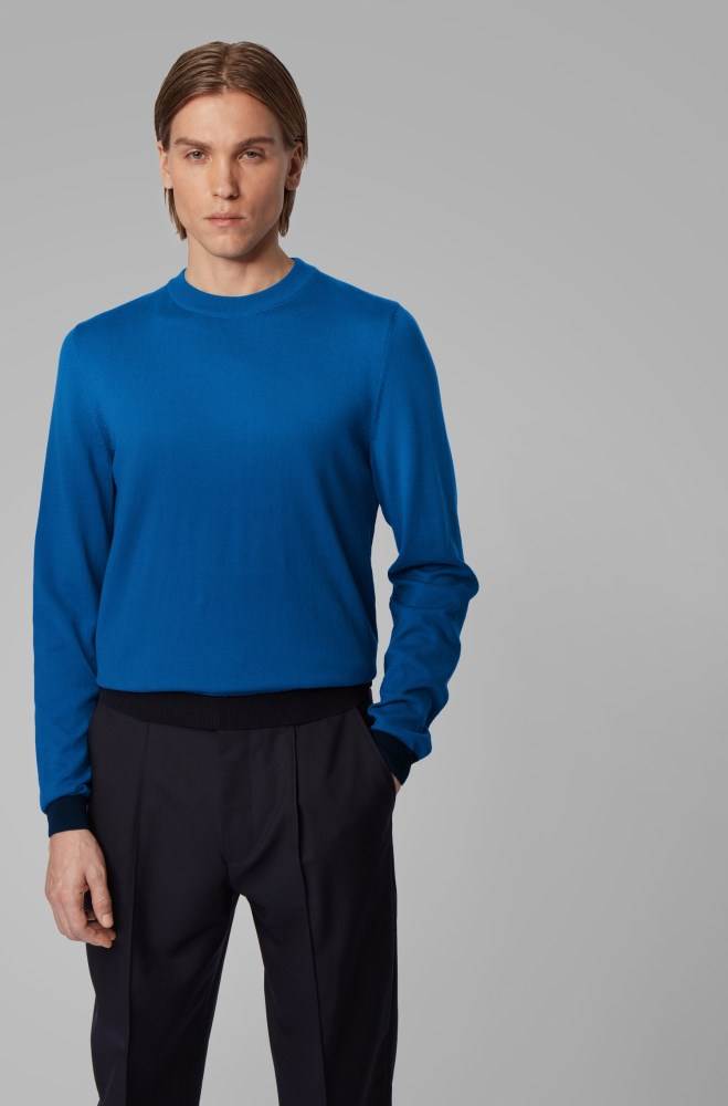 Hugo Boss Crew-neck sweater Blå | F17Wpy50