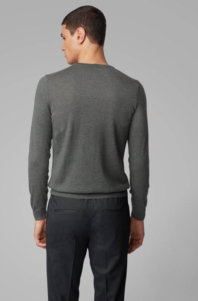 Hugo Boss Crew-neck sweater Grå | ek36h1Fq