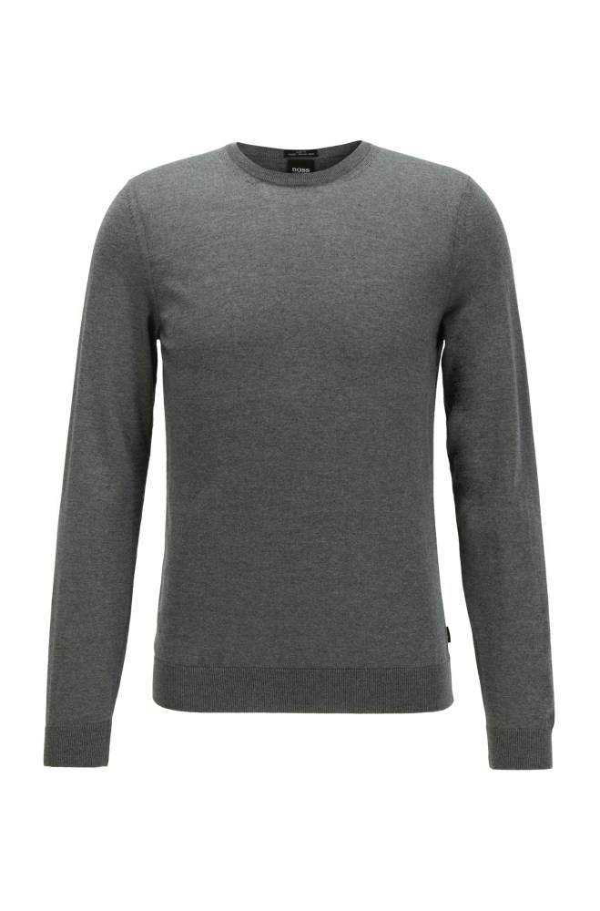 Hugo Boss Crew-neck sweater Grå | ek36h1Fq