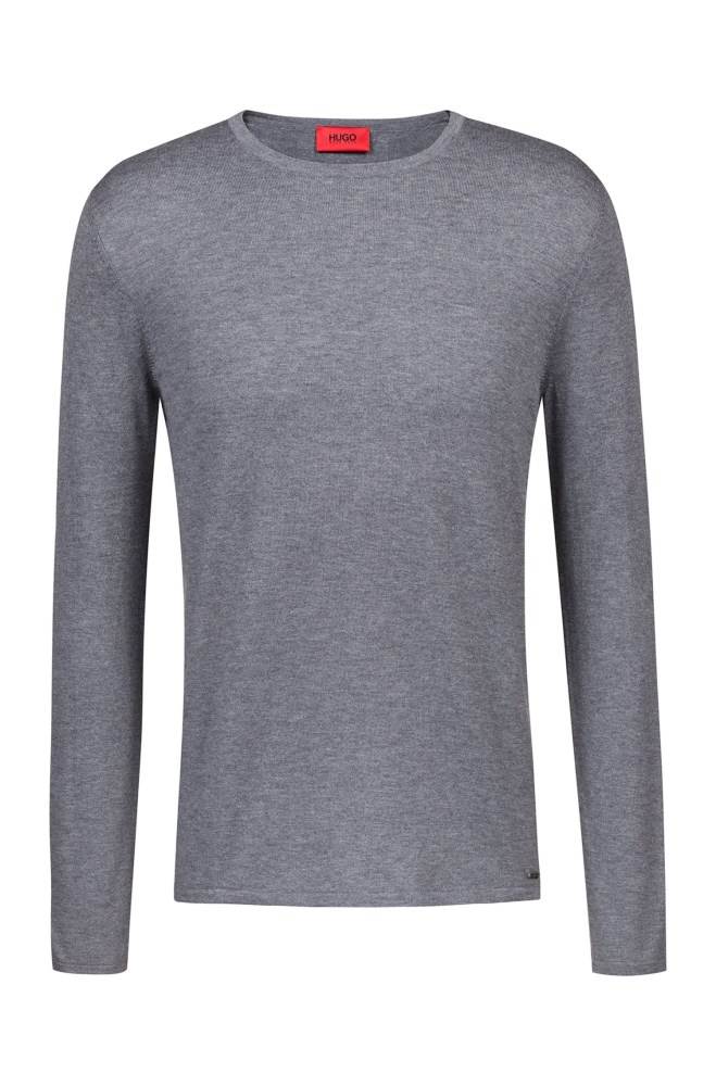 Hugo Boss Crew-neck sweater Grå | oetG5kXQ