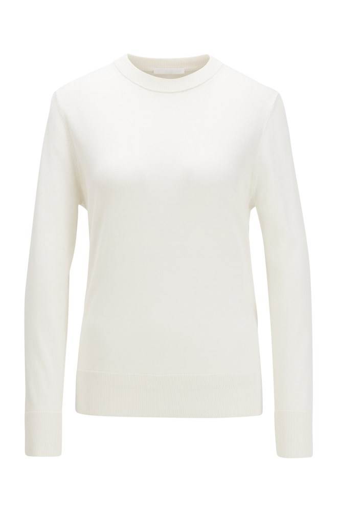 Hugo Boss Crew-neck sweater Hvite | DeLWGg9s