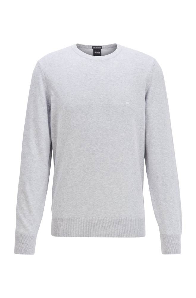 Hugo Boss Crew-neck sweater Lyse Grå | iGiQpFY2