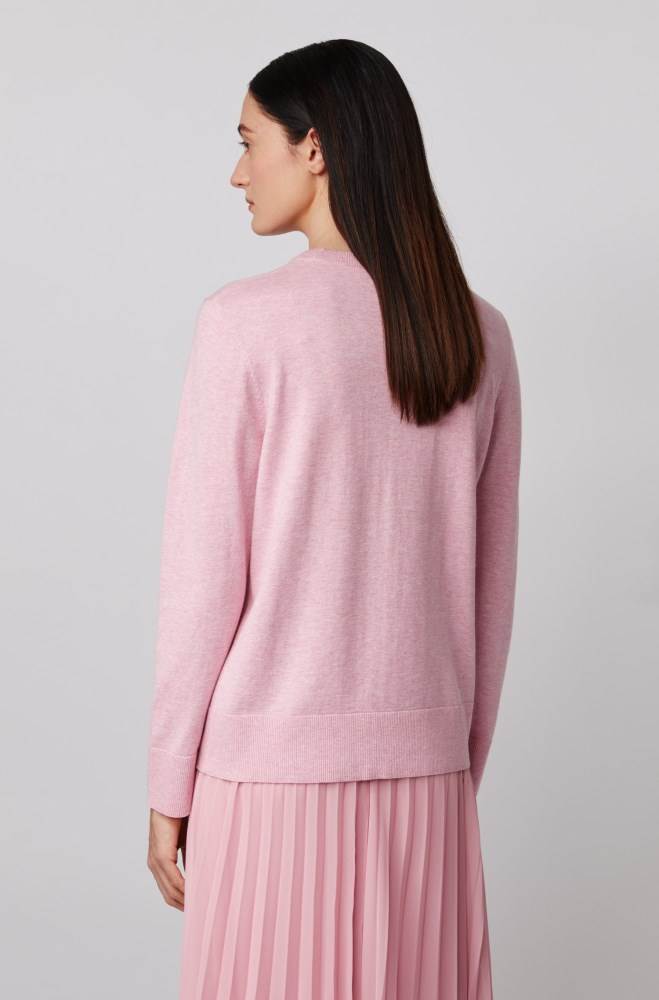 Hugo Boss Crew-neck sweater Lyse Lilla | QqBYuRkE