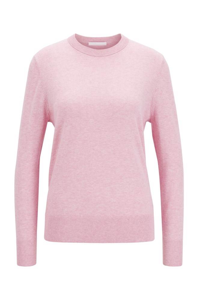 Hugo Boss Crew-neck sweater Lyse Lilla | QqBYuRkE