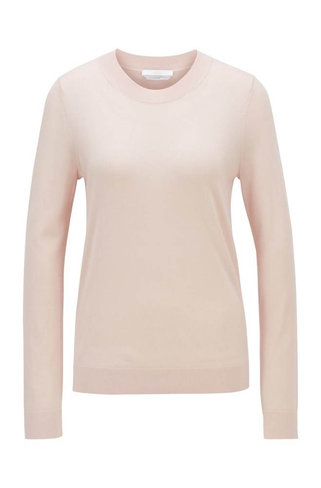 Hugo Boss Crew-neck sweater Lyse Rosa | Wm6aubOR