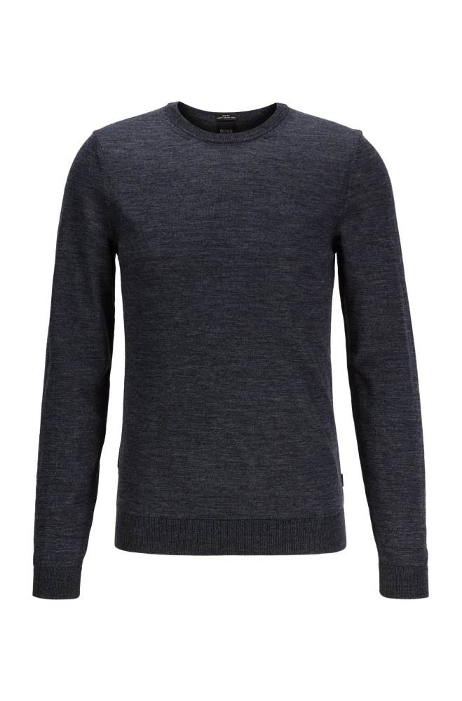 Hugo Boss Crew-neck sweater Mørke Blå | DQz7bTKK