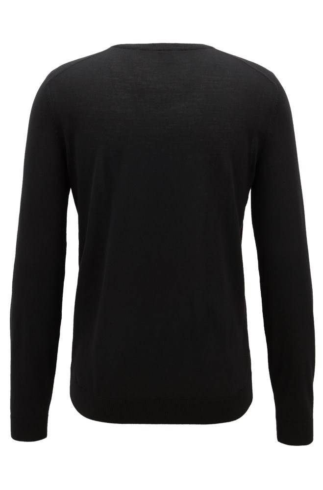 Hugo Boss Crew-neck sweater Svarte | npNrrpVb