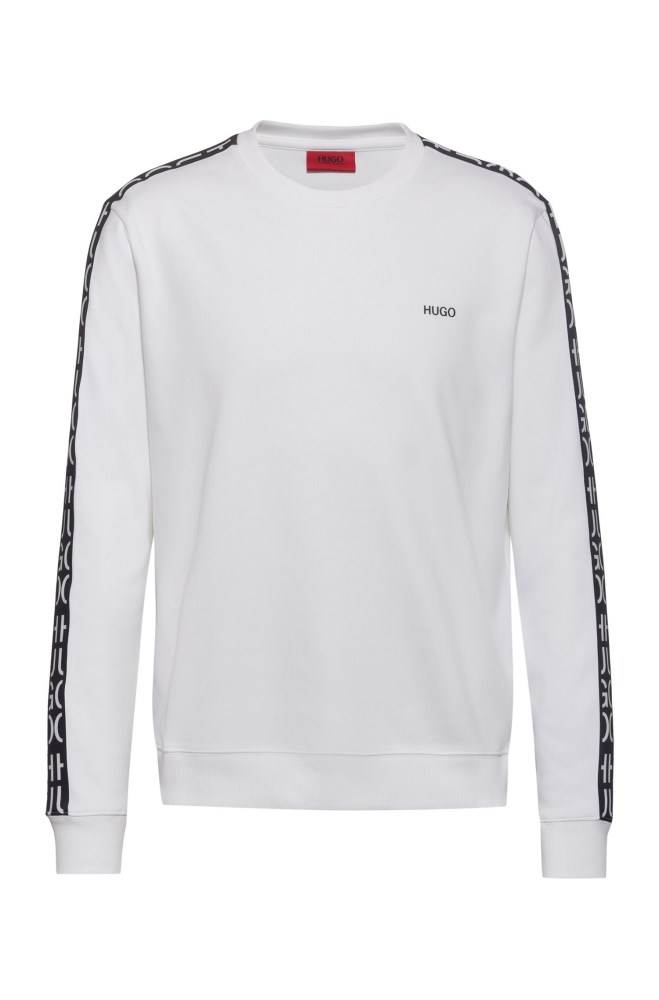 Hugo Boss Crew-neck sweatshirt Hvite | jCtFzh7D