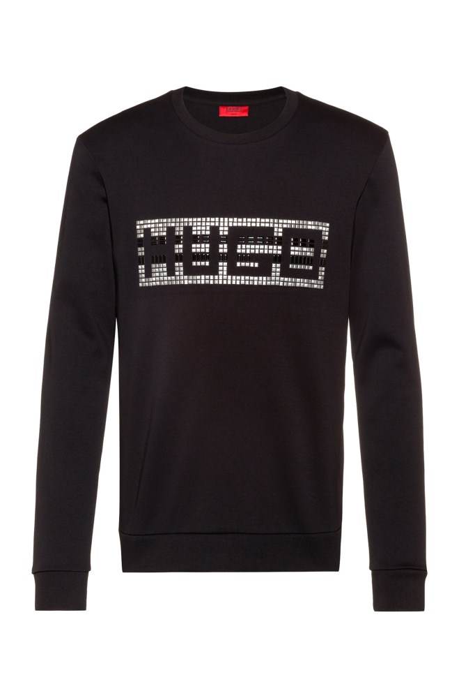 Hugo Boss Crew-neck sweatshirt Svarte | 5tKDghB8