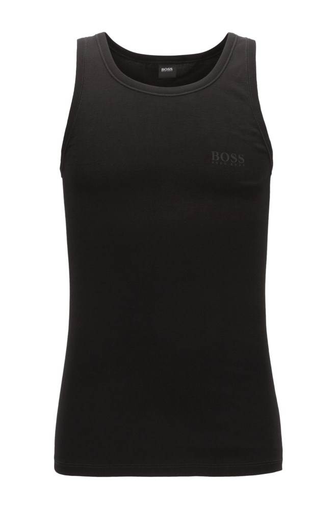 Hugo Boss Crew-neck underwear vest Svarte | ag2MyBSt