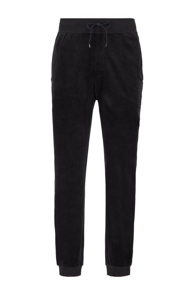 Hugo Boss Cuffed-hem loungewear trousers Svarte | yvmJAPLC