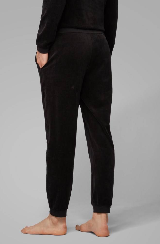 Hugo Boss Cuffed-hem loungewear trousers Svarte | yvmJAPLC