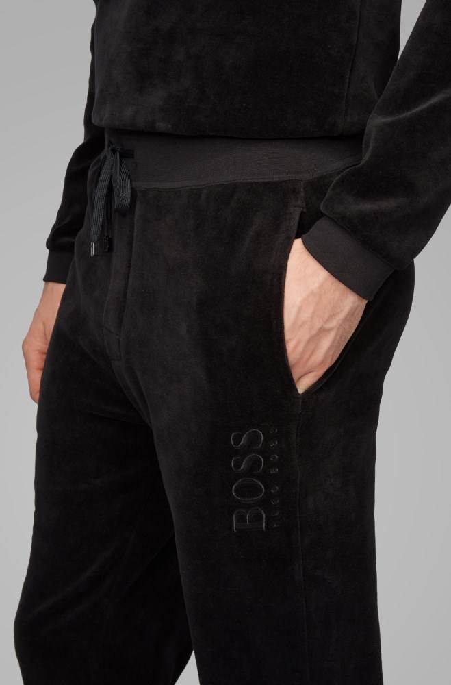 Hugo Boss Cuffed-hem loungewear trousers Svarte | yvmJAPLC