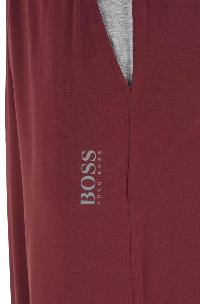 Hugo Boss Cuffed-hem pyjama trousers Mørke Rød | U5BjA1VZ