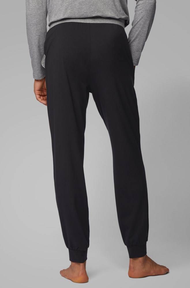 Hugo Boss Cuffed-hem pyjama trousers Svarte | 4VfSffzw