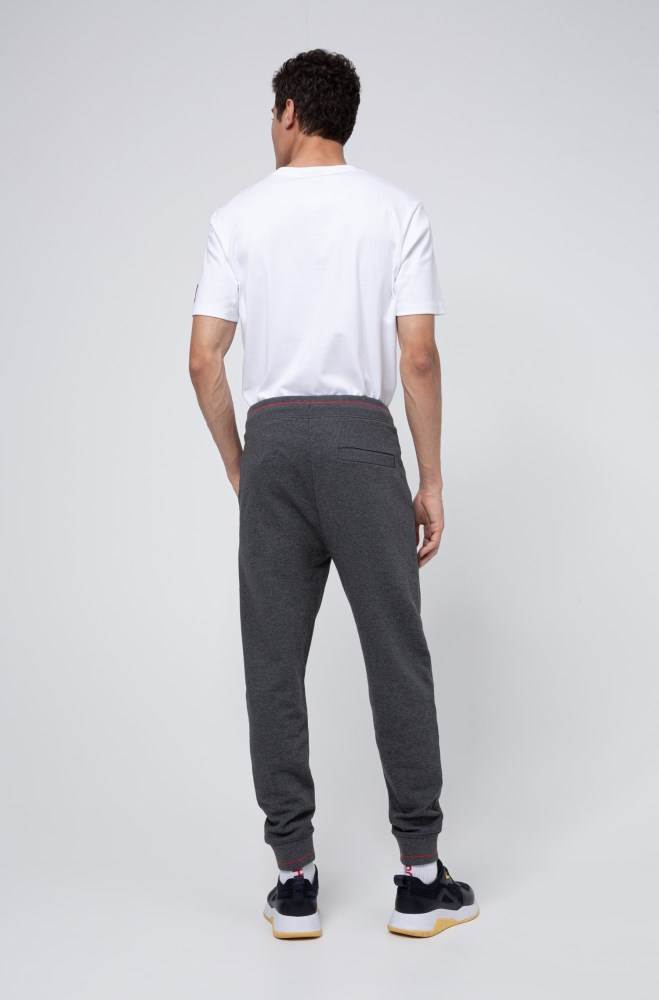 Hugo Boss Cuffed jogging trousers Grå | UdFq5EJc